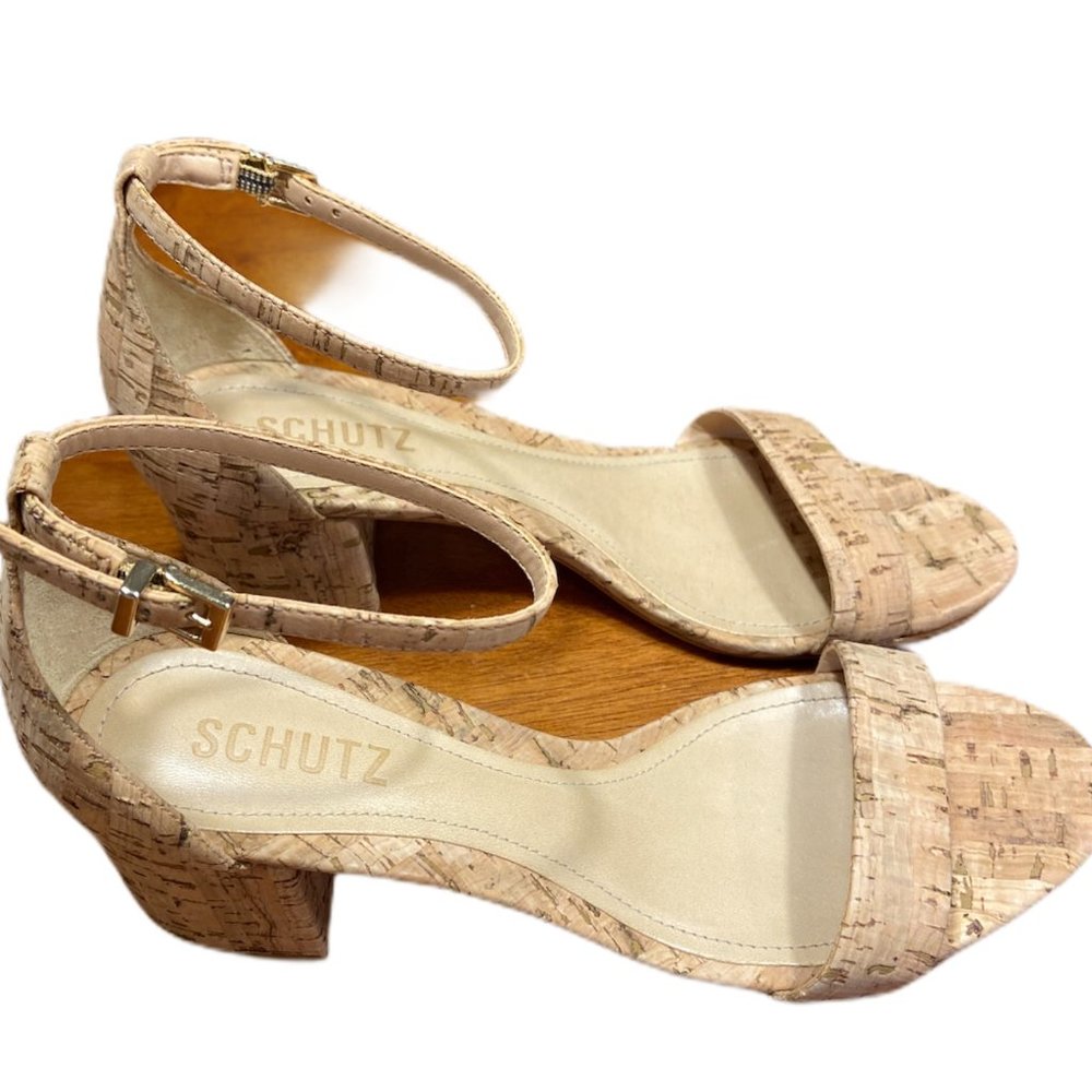 NIB Schutz Chimes Heel in Natural - Picture 4 of 9